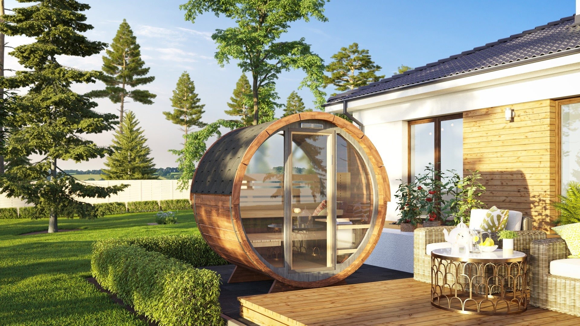 Leo 160, 200 diameter, Half Moon and front full glass