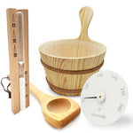 Load image into Gallery viewer, Bucket and Ladle Package 1, Ladle, Timer and Thermometer - Sauna Accessory Package
